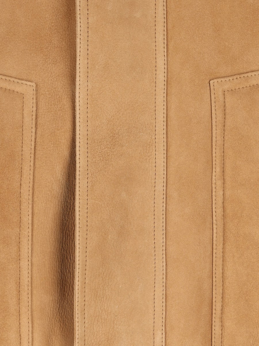 Saint Laurent Giacca Uomo in Shearling Beige, view 3