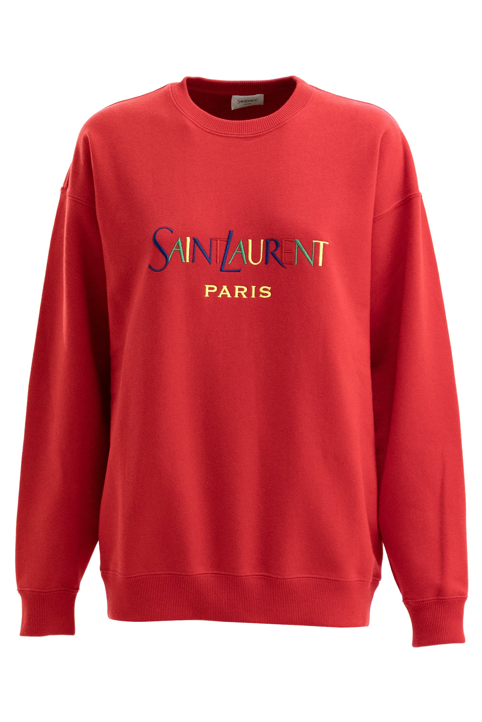 Saint Laurent Felpa Girocollo in Cotone