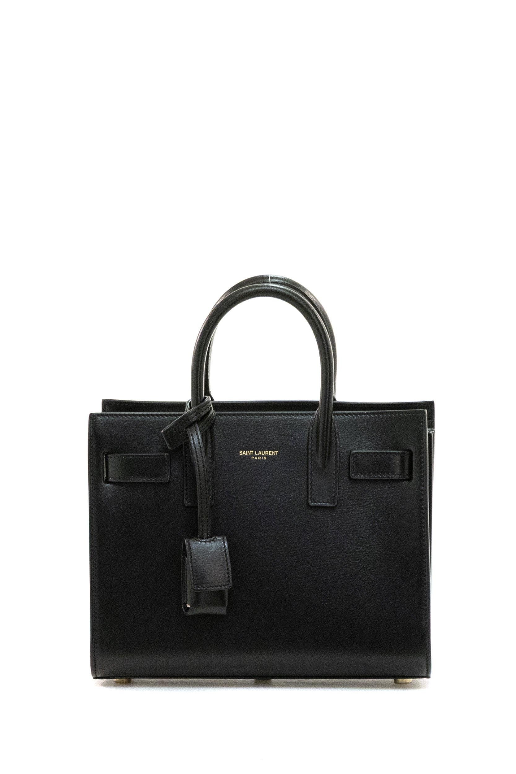 Saint Laurent Borsa Sac de Jour Nano in Pelle colore nero