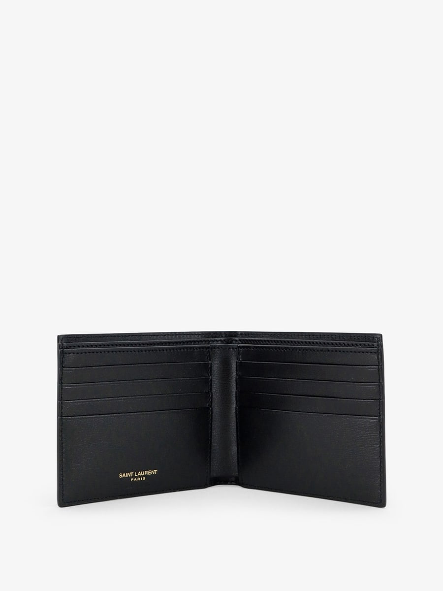 Saint Laurent Tiny wallet in hammered leather, view 3