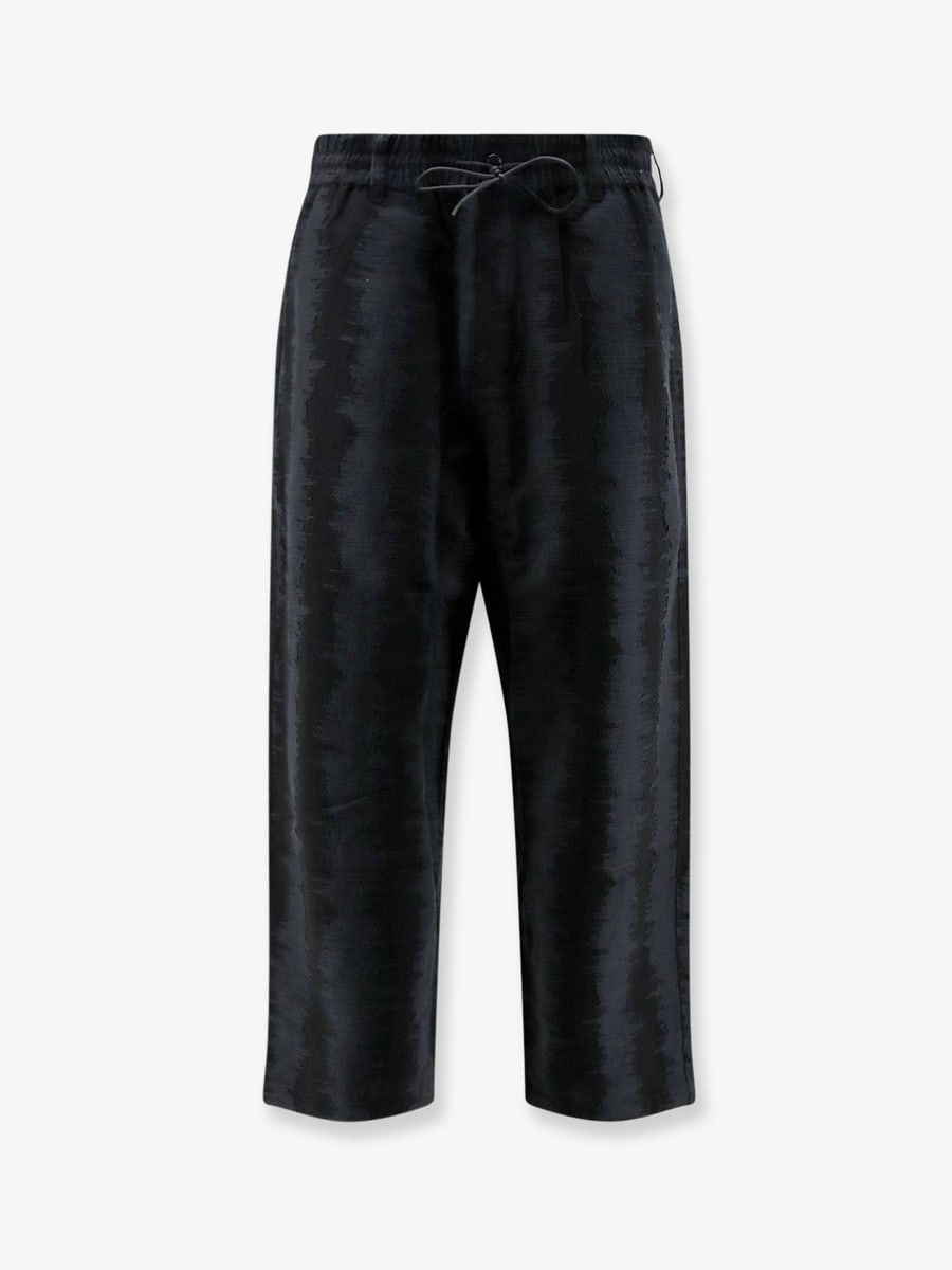 adidas Y-3 Oversize viscose, cotton and linen trousers