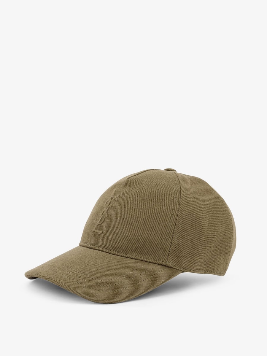 Saint Laurent Cassandre logo denim hat, view 2