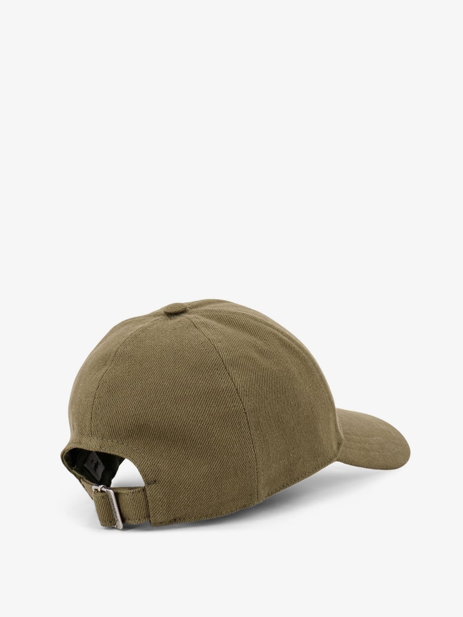 Saint Laurent Cassandre logo denim hat, view 3