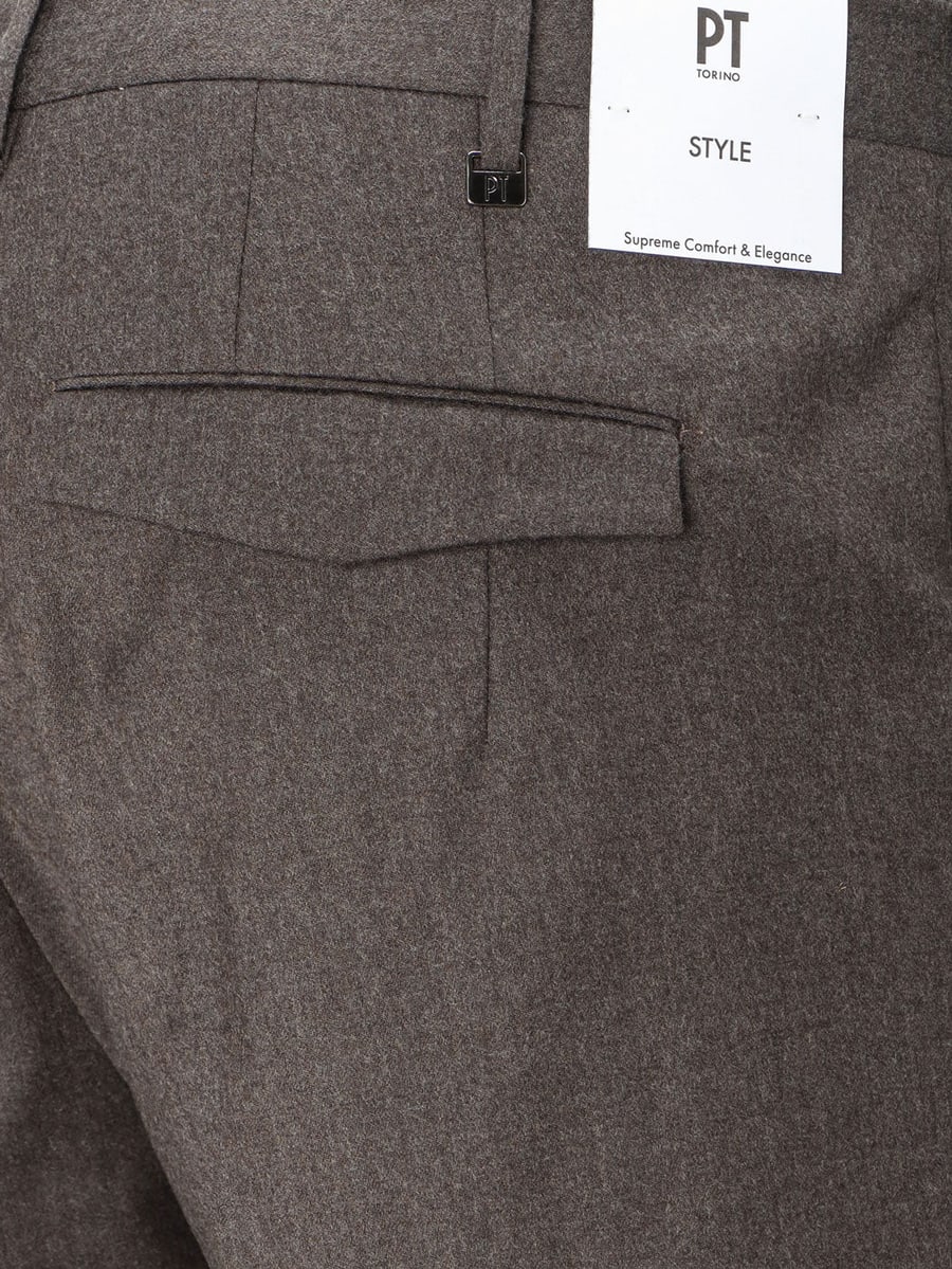 PT Torino Style Stretch wool trousers, view 3