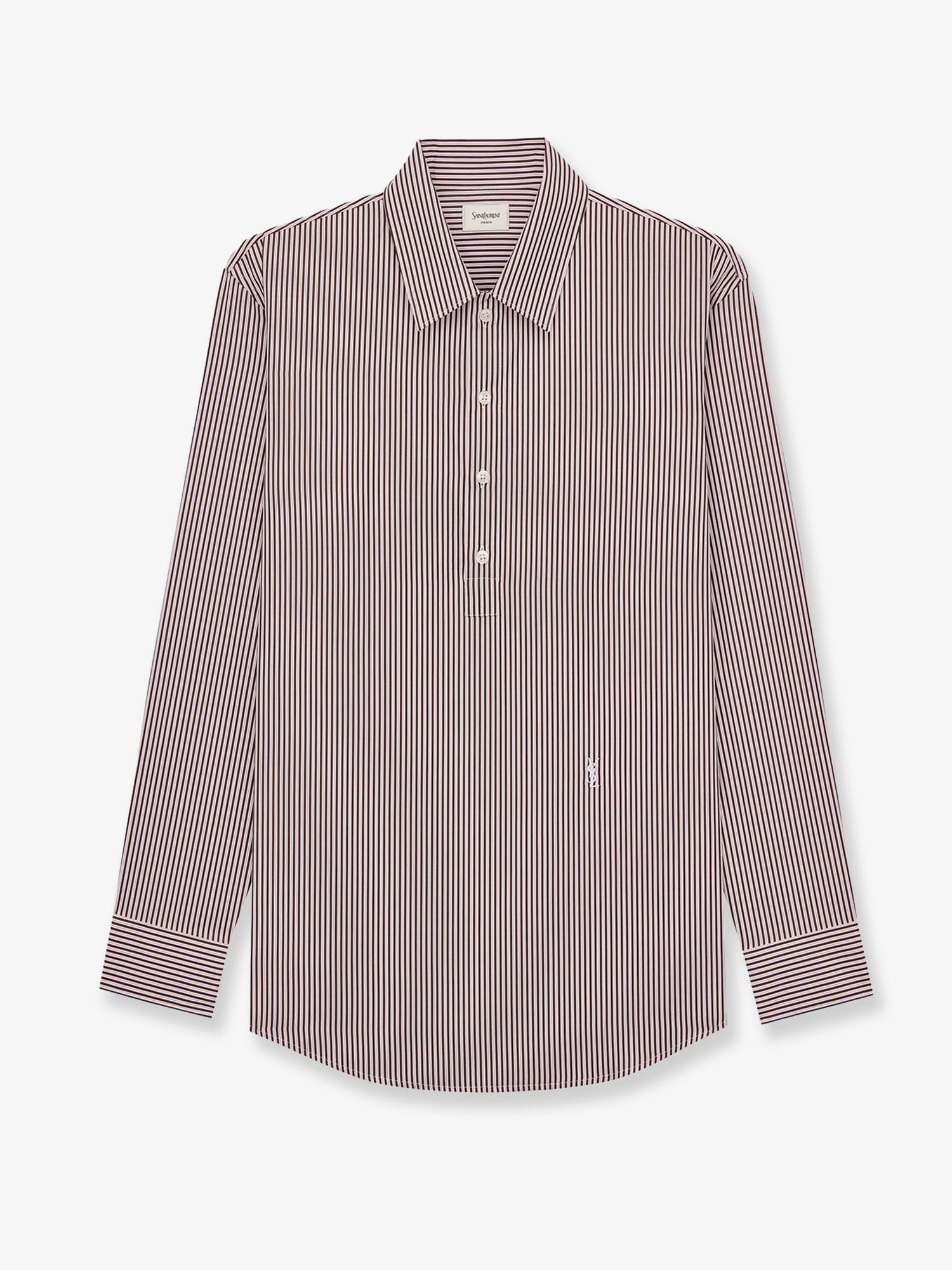 Saint Laurent Cassandre cotton shirt with striped pattern