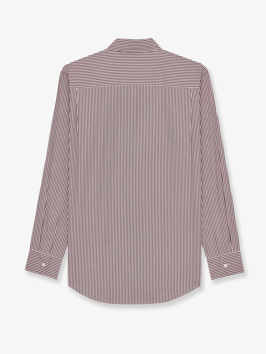 Saint Laurent Cassandre cotton shirt with striped pattern, view 2