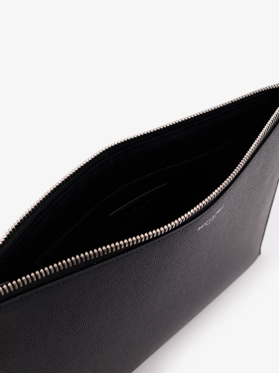 Saint Laurent Leather clutch, view 4