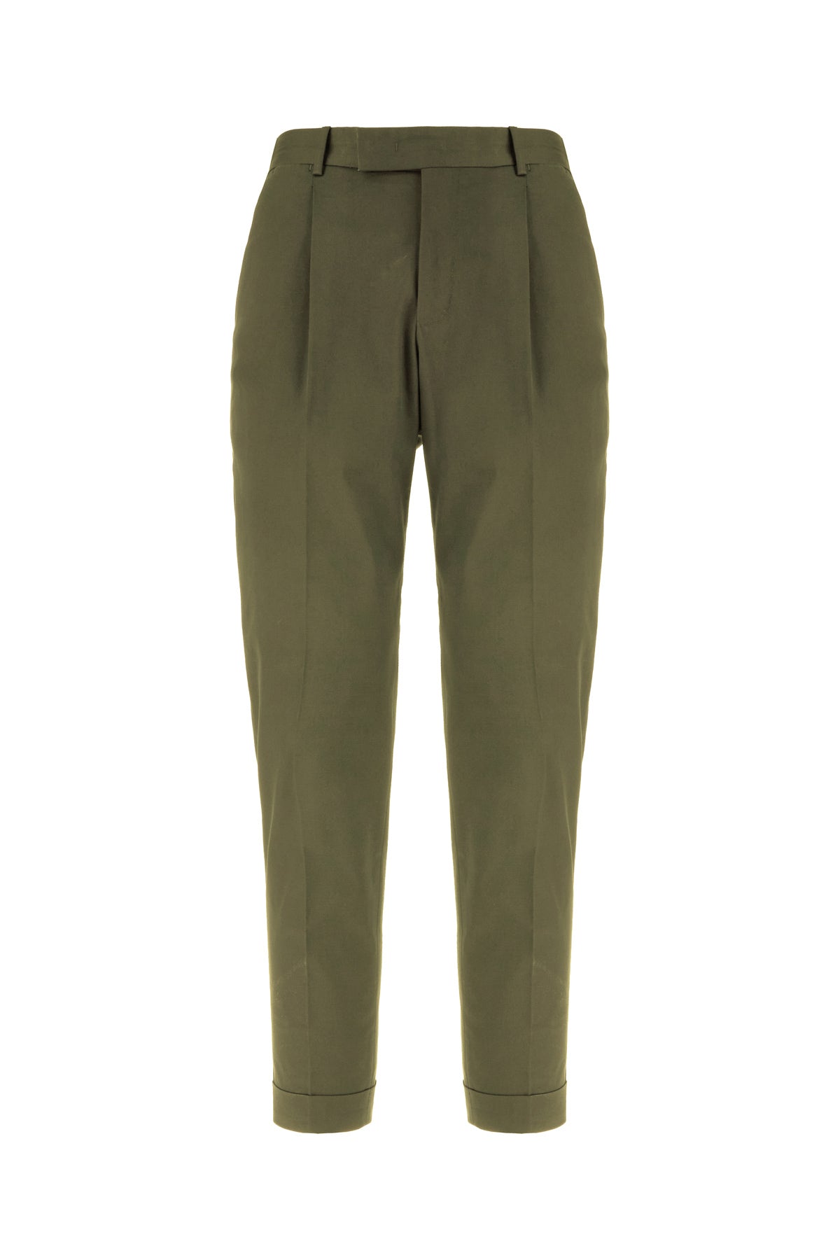 PT Torino Pantalone in cotone stretch verde militare