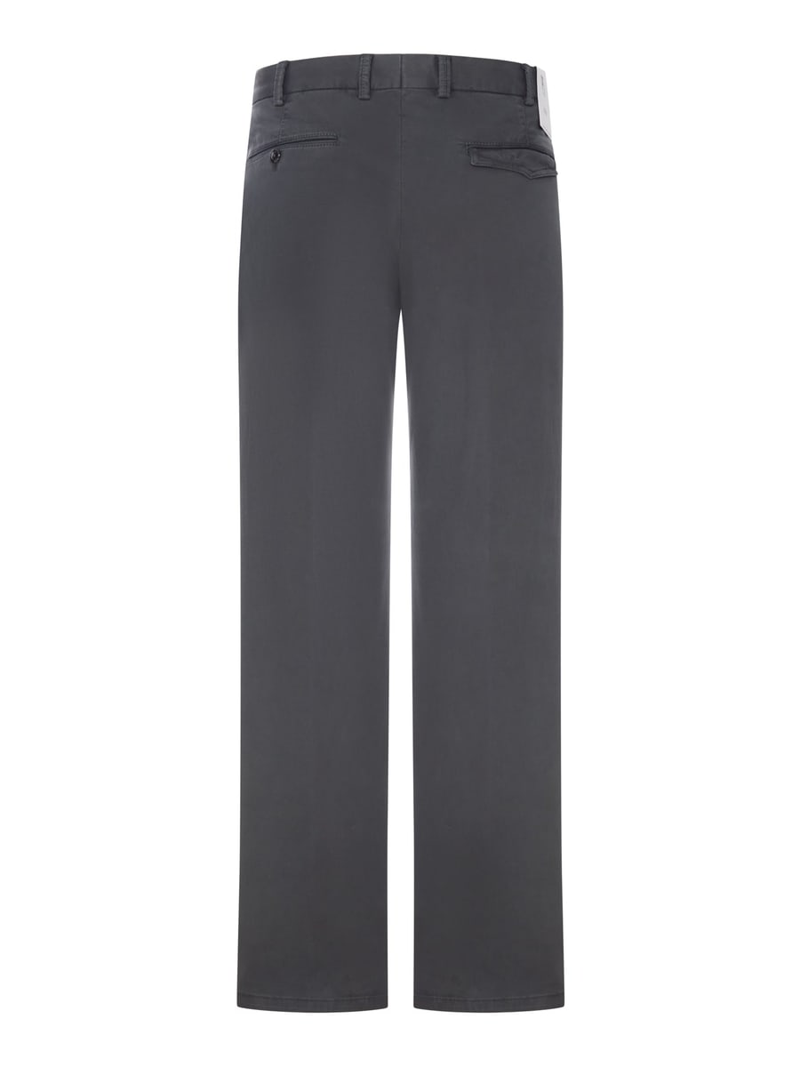 PT Torino STRETCH COTTON CHINO TROUSERS WITH STRAIGHT LEG, view 2