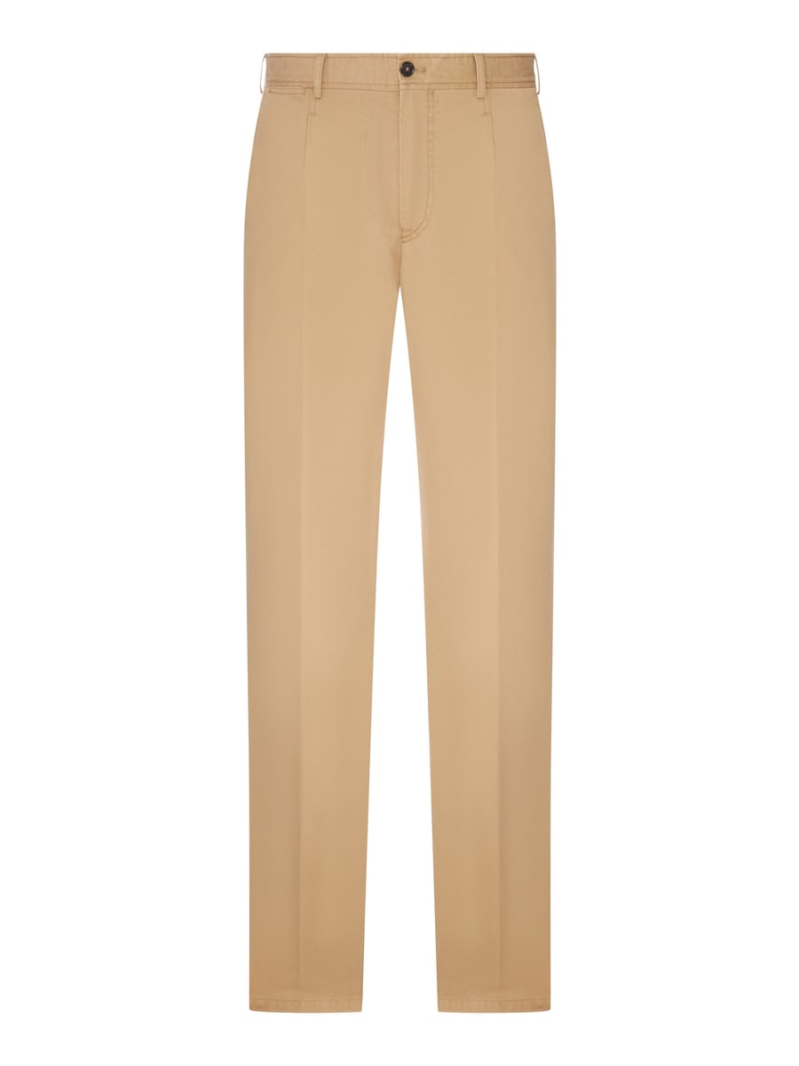 PT Torino COTTON CHINO TROUSERS WITH IRONED CREASE