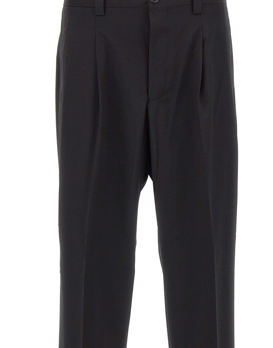 LANEUS Pantaloni larghi in lana, view 4