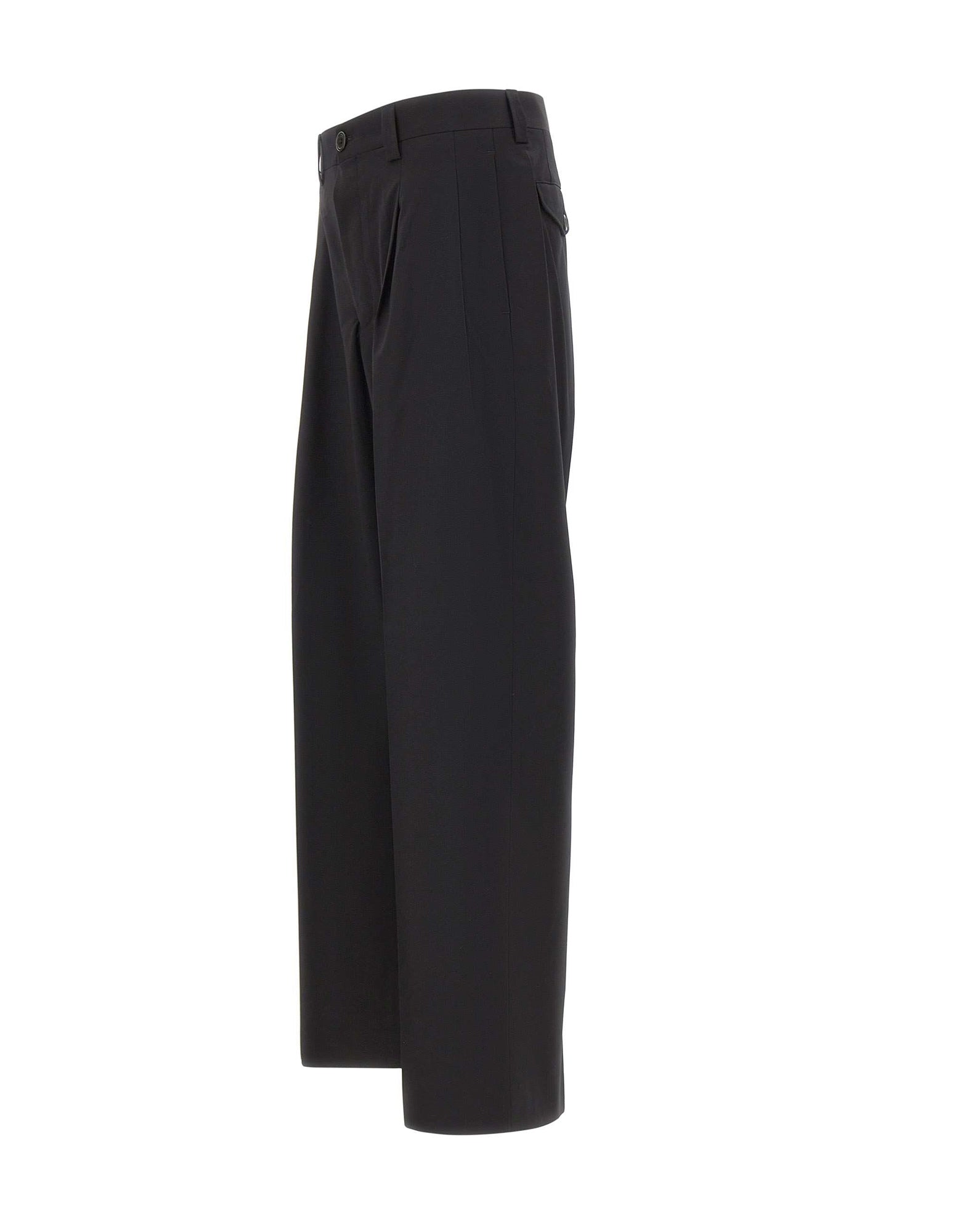 LANEUS Pantaloni larghi in lana, view 2
