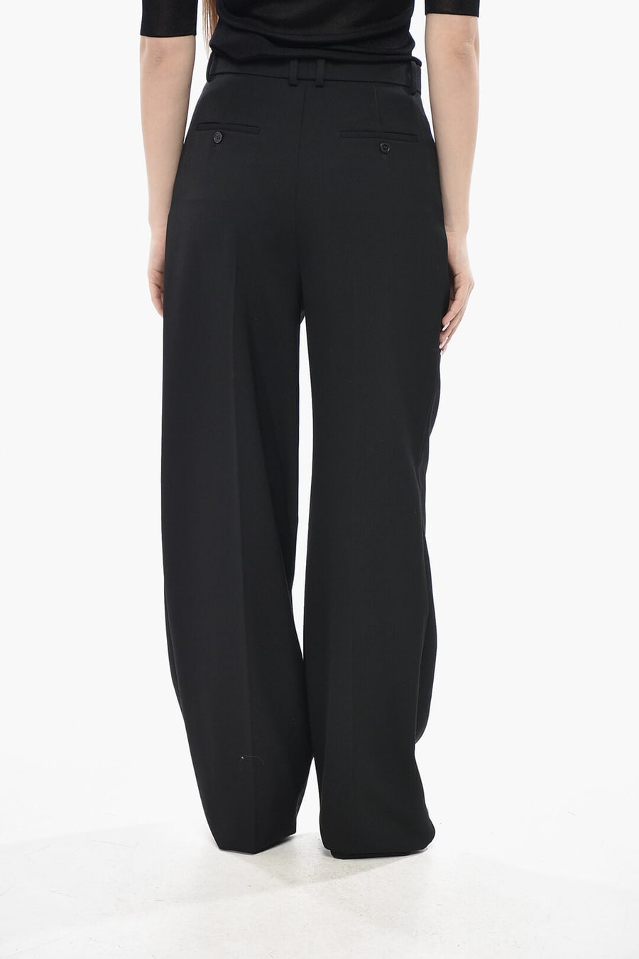 Saint Laurent 1500~Wool Gabardine Trousers with 2 Pleats, view 2