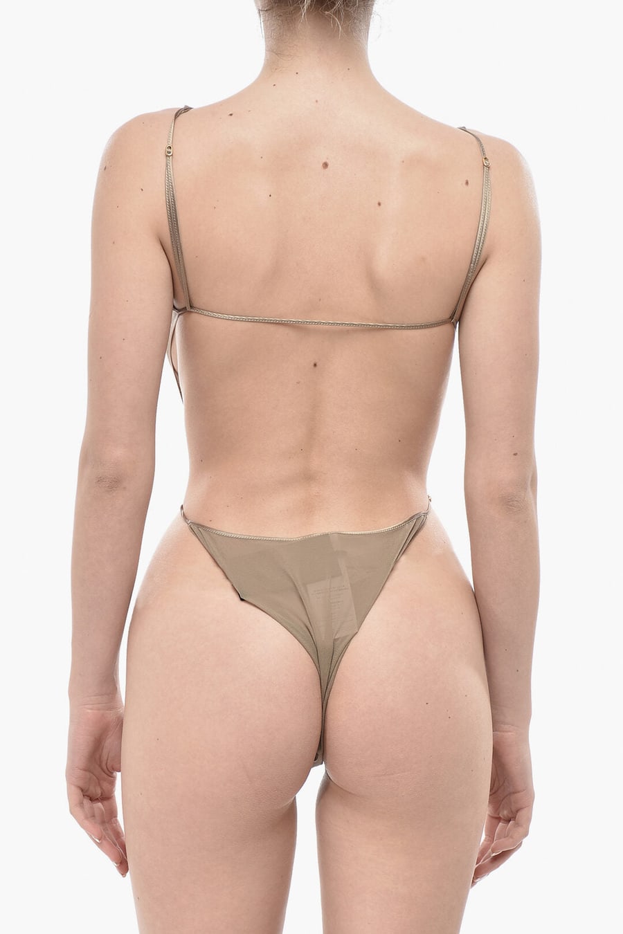 Saint Laurent 2500~Sheer Silk Bodysuit With Open Back, view 2
