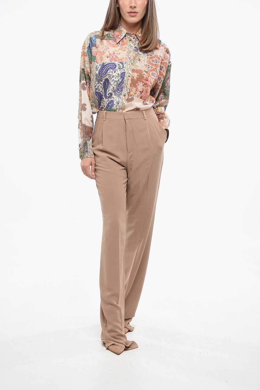 Saint Laurent 2500~Solid Silk Pants, view 4