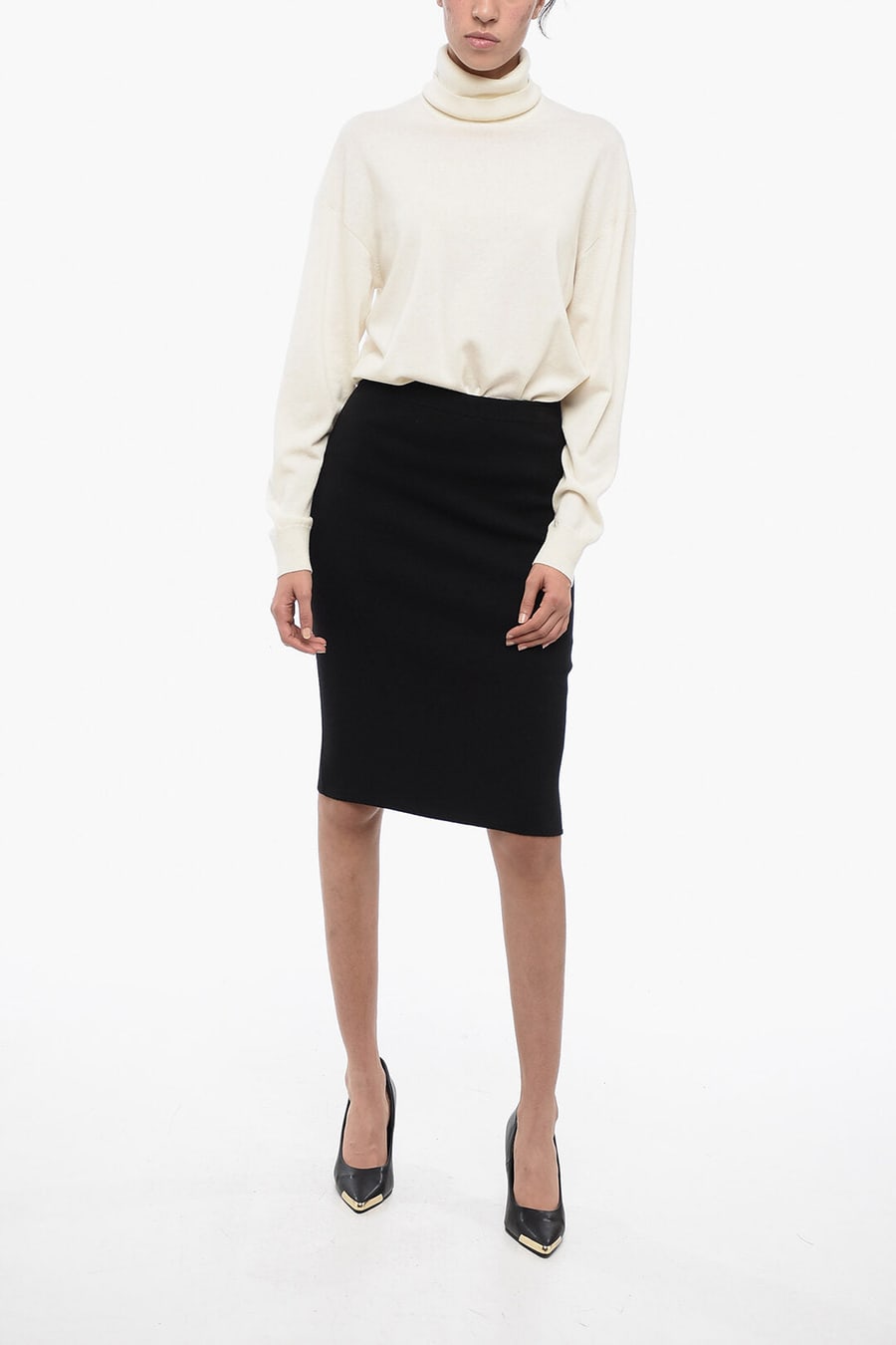 Saint Laurent 3500~Wool Pencil Skirt, view 4