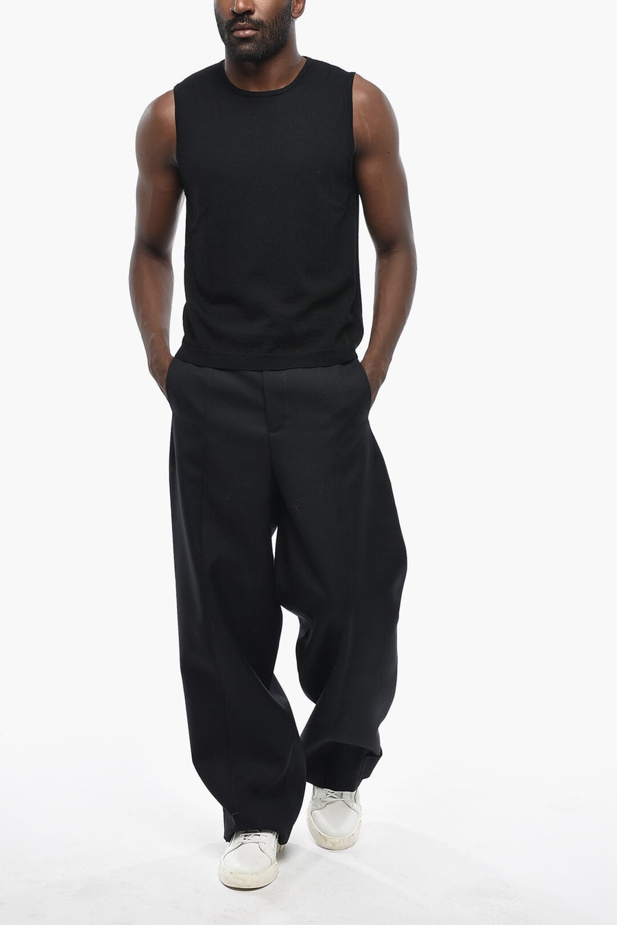 Saint Laurent 0005~Wool Crewneck Vest, view 4