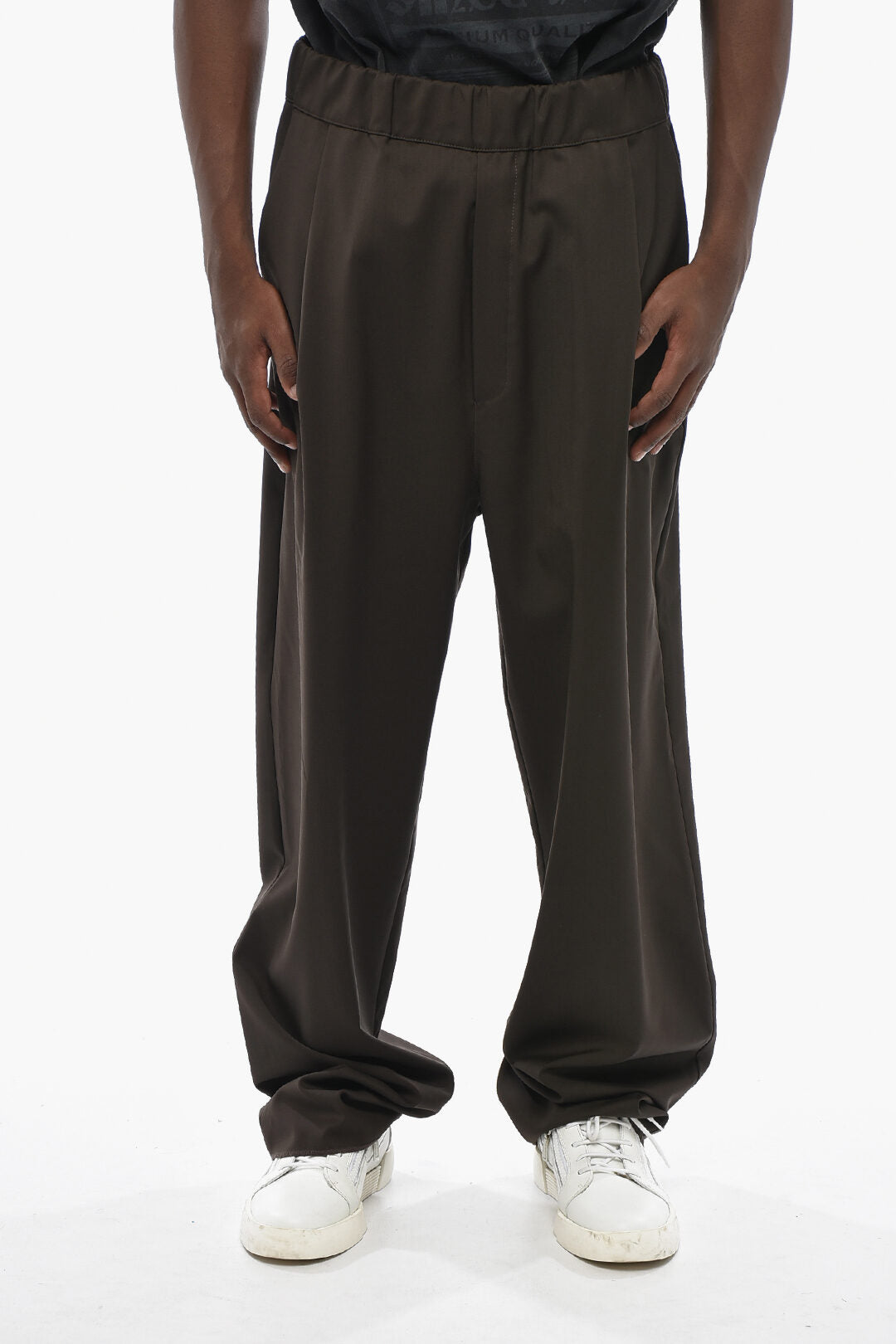 Laneus 0405~Casual Single-Pleat Virgin Wool Trousers