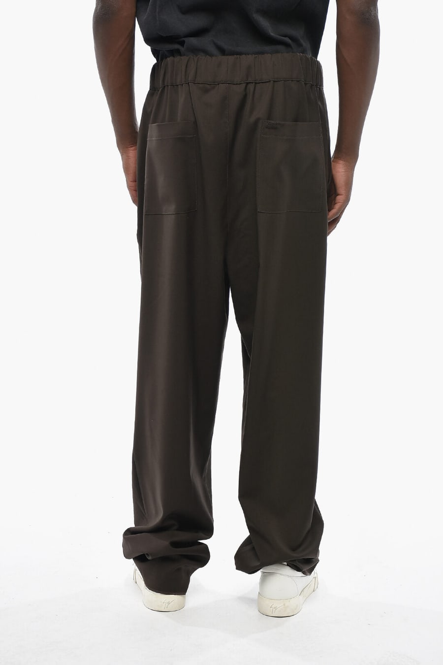 Laneus 0405~Casual Single-Pleat Virgin Wool Trousers, view 2