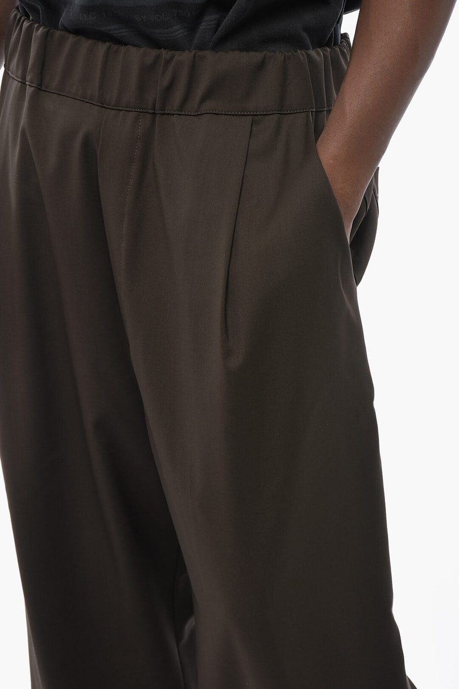 Laneus 0405~Casual Single-Pleat Virgin Wool Trousers, view 3