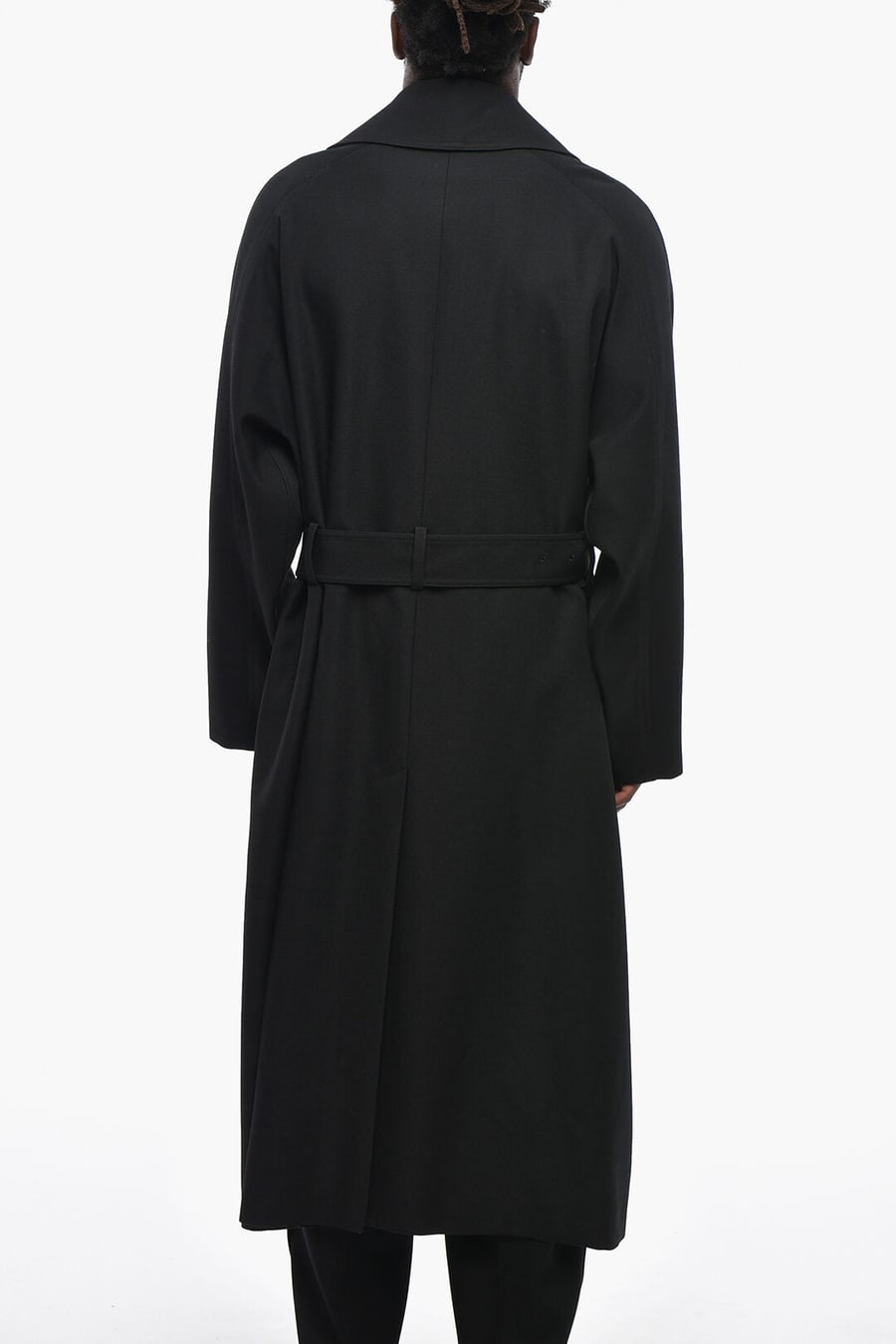 Saint Laurent 1500~Double-Breasted Wool Coat with Belt, view 2