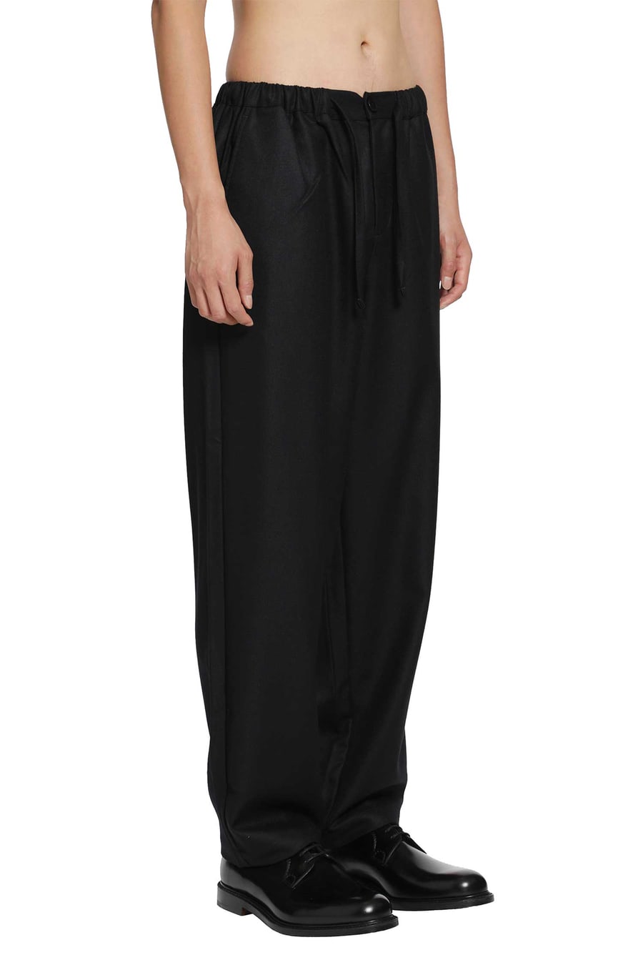 ROSE BURRITO Wool Flannel Pyjama Trousers, view 3