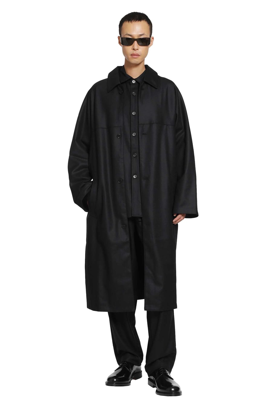 ROSE BURRITO Wool Flannel Pyjama Trousers, view 5