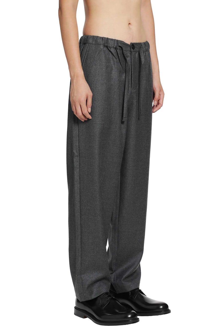 ROSE BURRITO Wool Flannel Pyjama Trousers, view 3