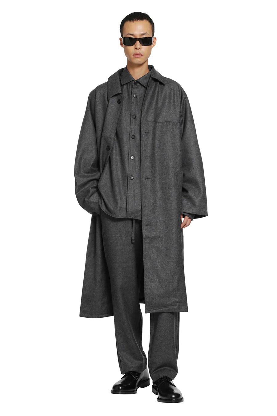 ROSE BURRITO Wool Flannel Pyjama Trousers, view 5