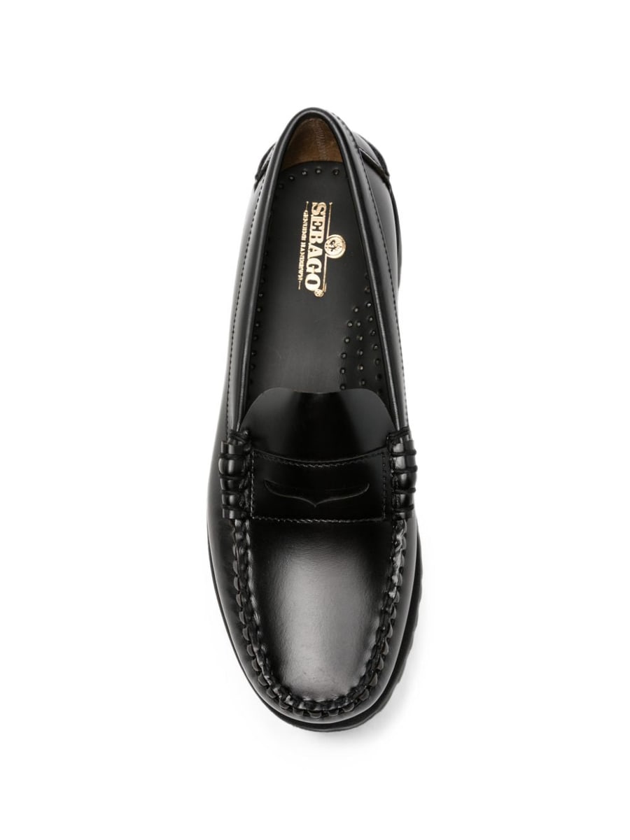 SEBAGO Dan Lug  mocassini penny loafer in pelle con suola carrarmato, view 3