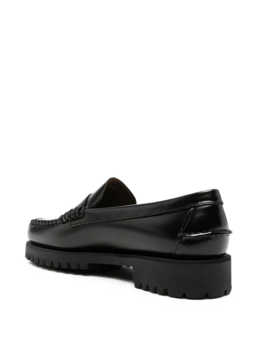 SEBAGO Dan Lug  mocassini penny loafer in pelle con suola carrarmato, view 4