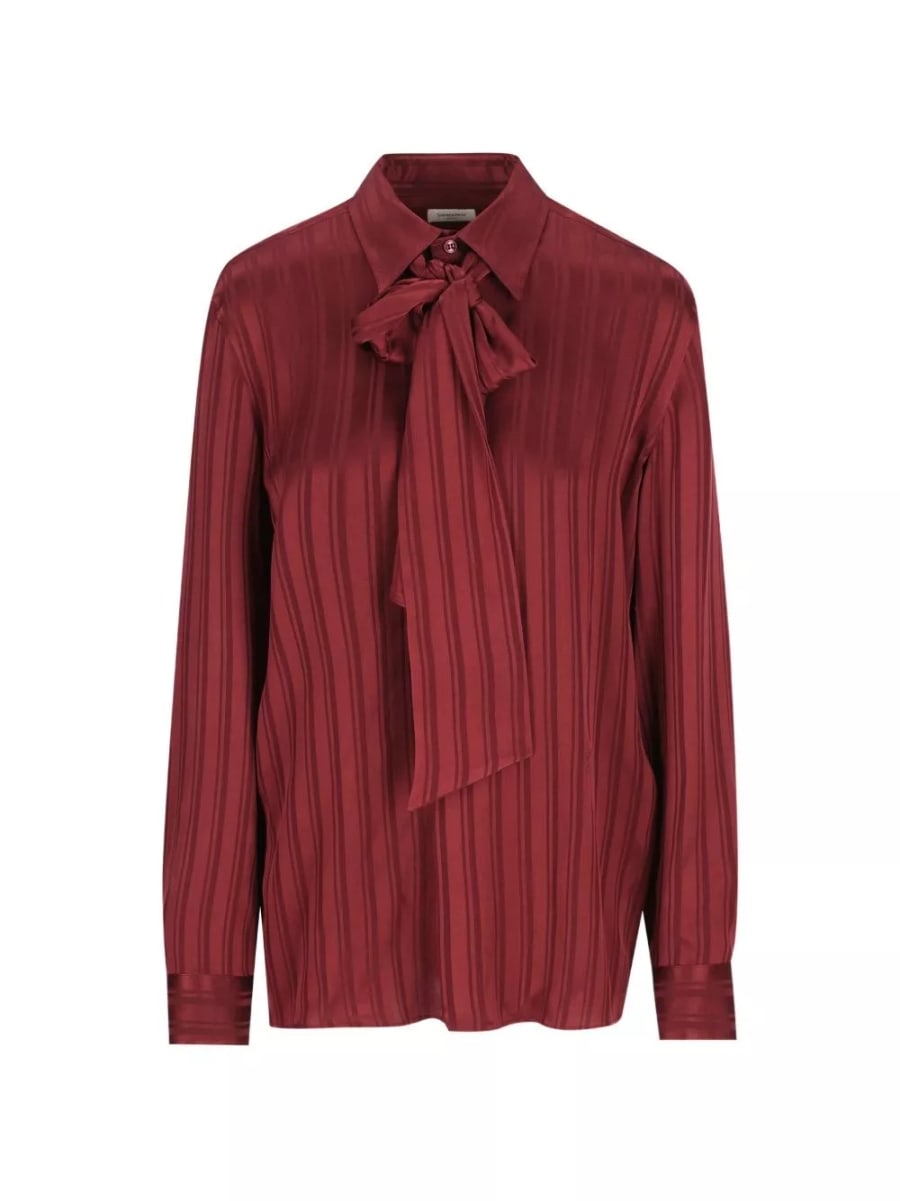 Saint Laurent Camicia di seta a righe