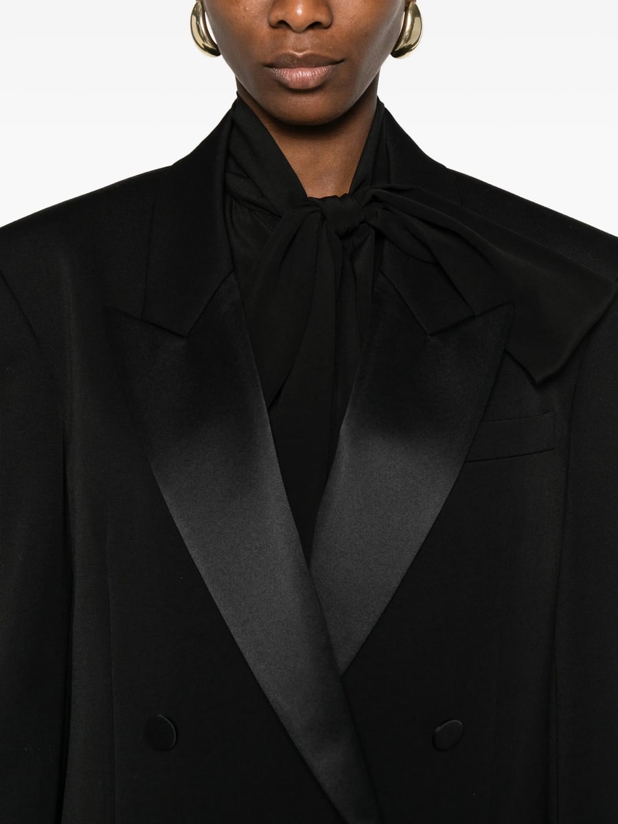 Saint Laurent Saint Laurent Double-breasted Peak-lapel Blazer, view 2