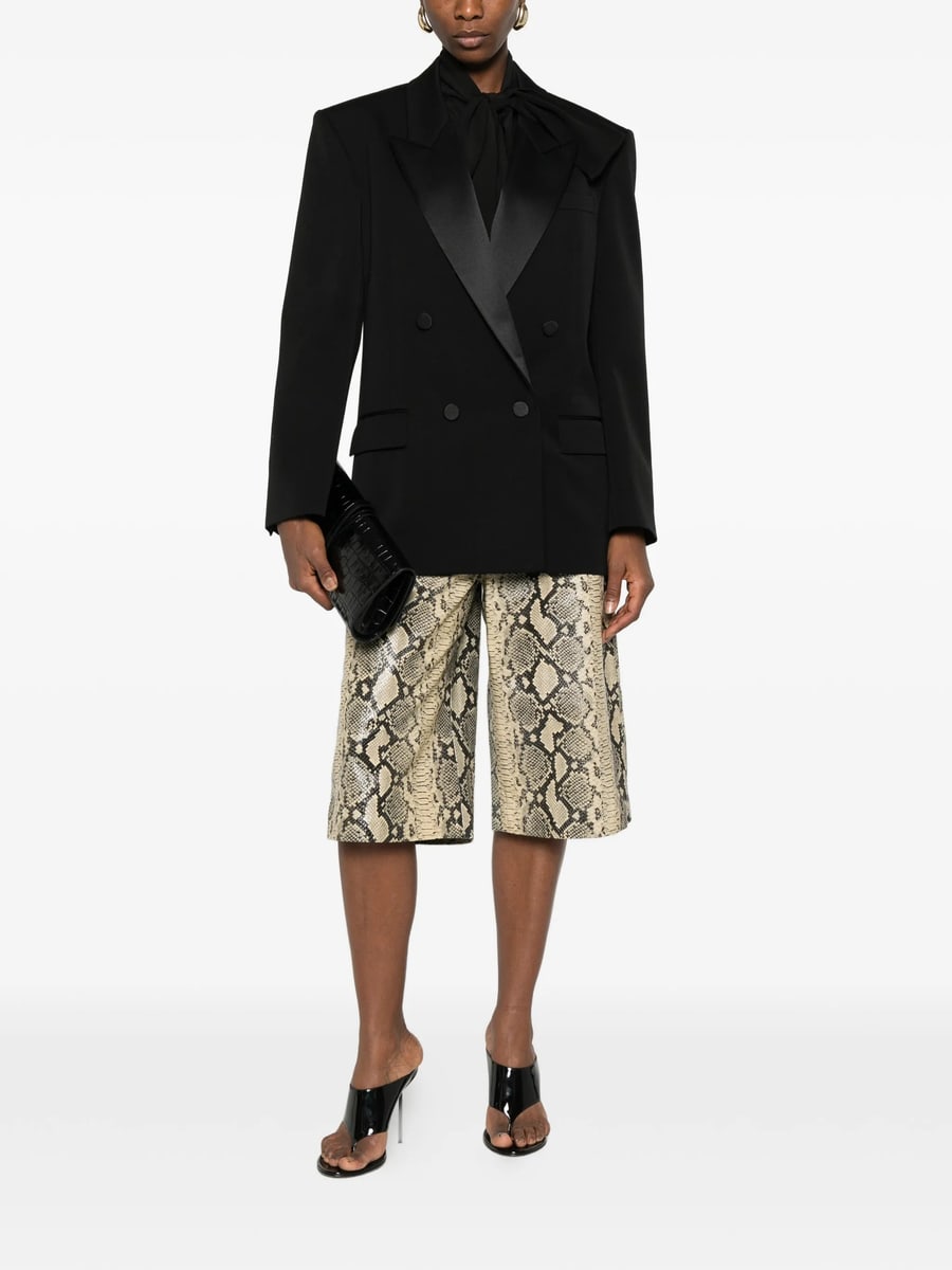 Saint Laurent Saint Laurent Double-breasted Peak-lapel Blazer, view 4