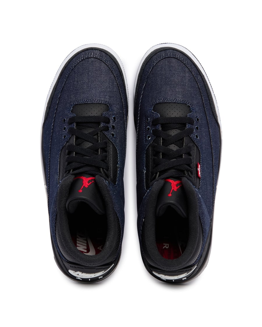 Nike Air Jordan 3 x Levi's Retro SP Sneakers Nere, view 3