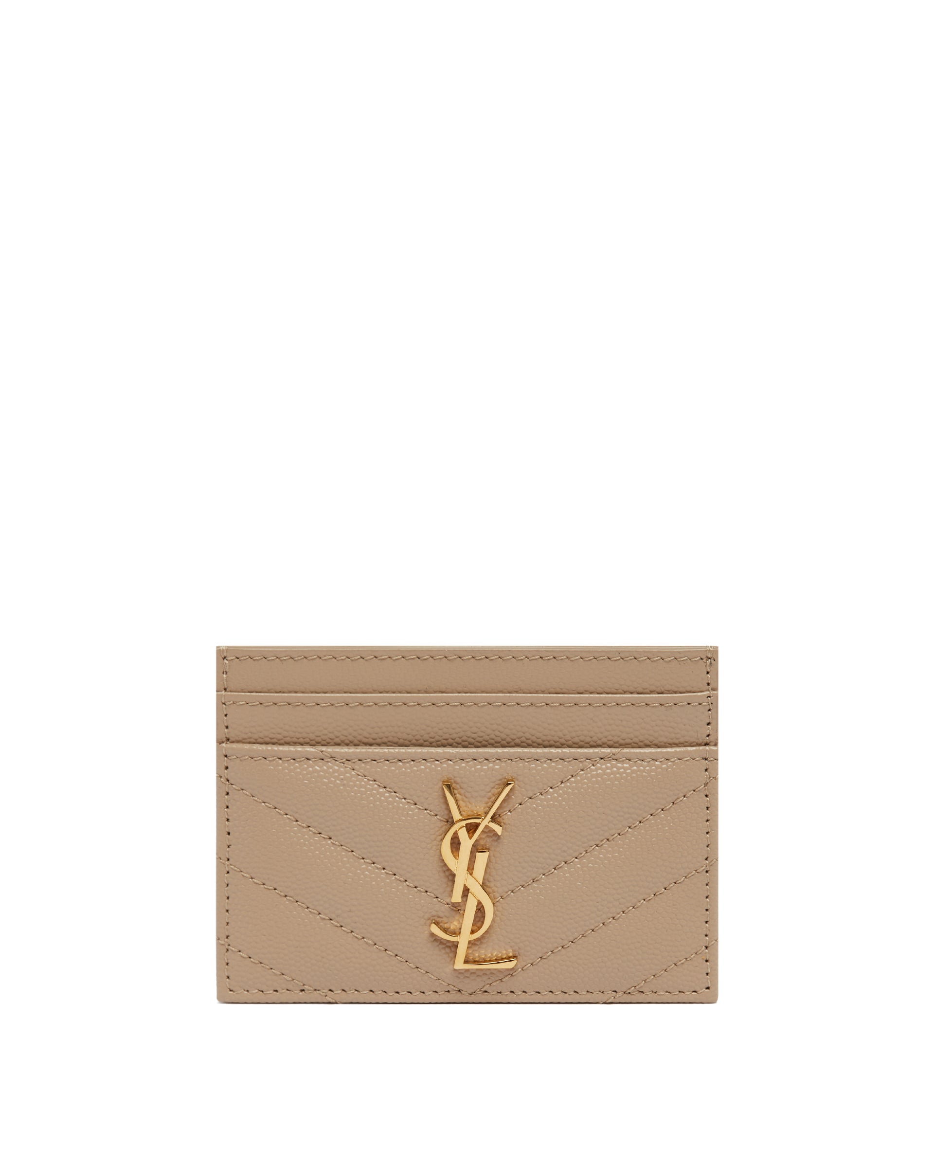 Saint Laurent Portacarte Cassandre Beige