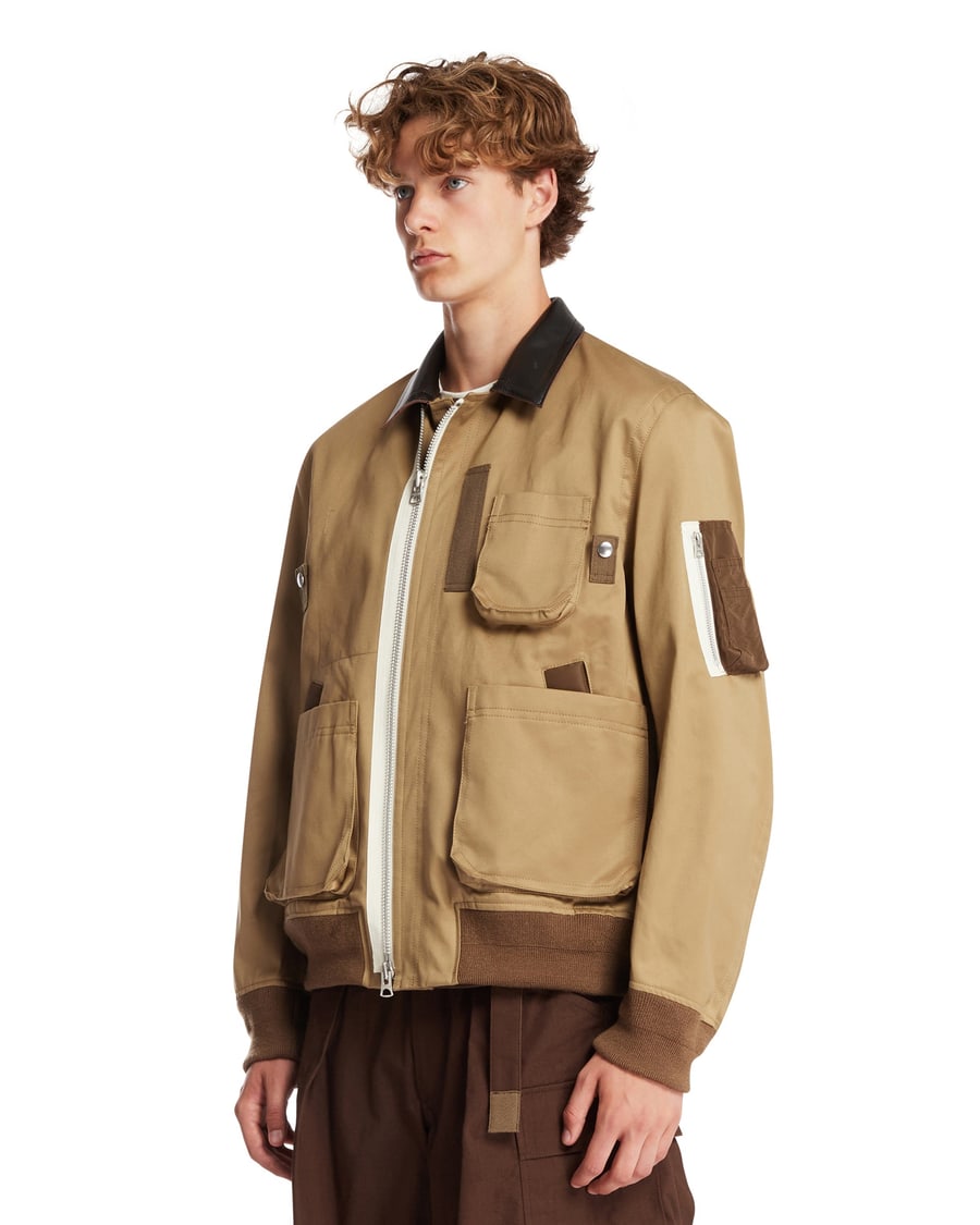 SACAI Chino Blouson Jacket Beige, view 2