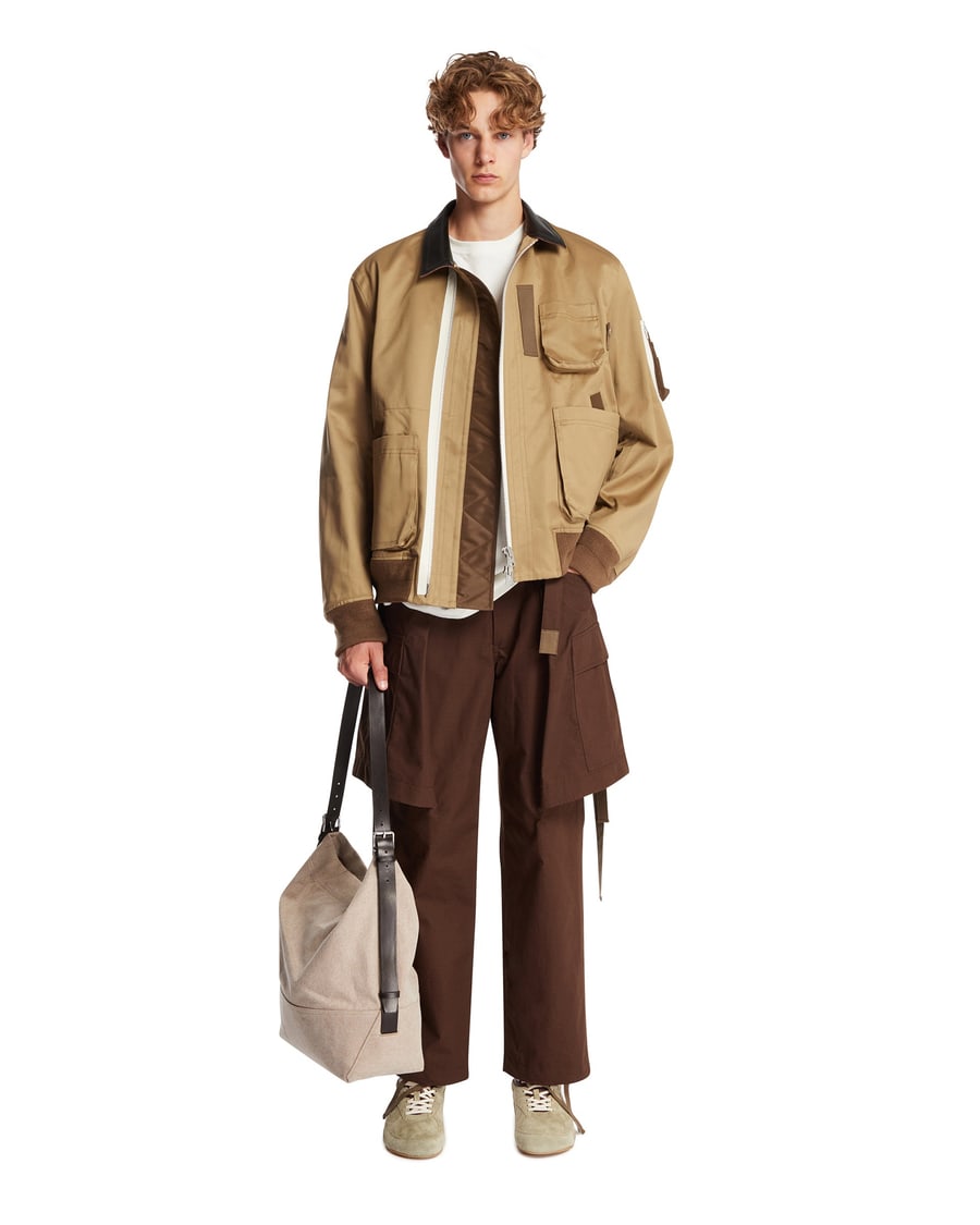 SACAI Chino Blouson Jacket Beige, view 3