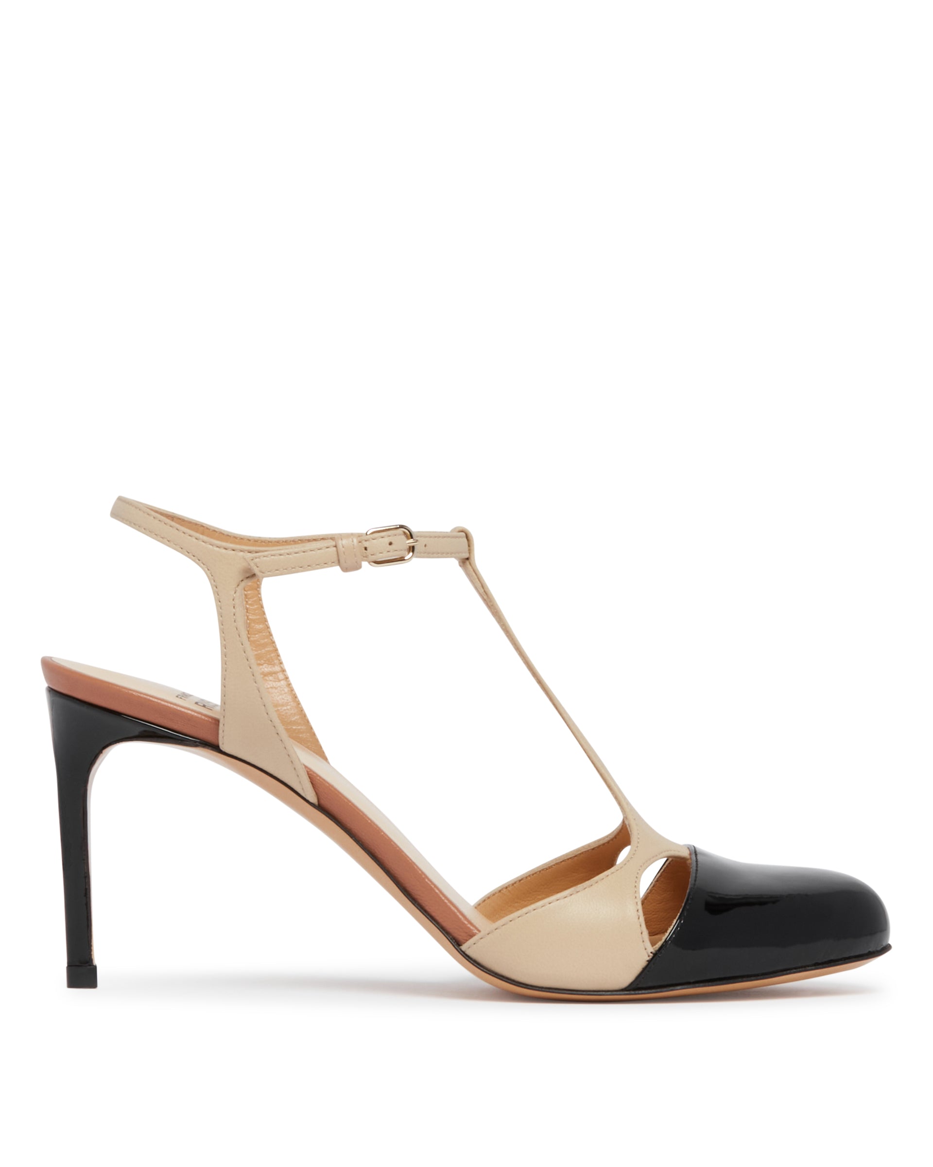 FRANCESCO RUSSO Pumps Con Punta A Contrasto Beige