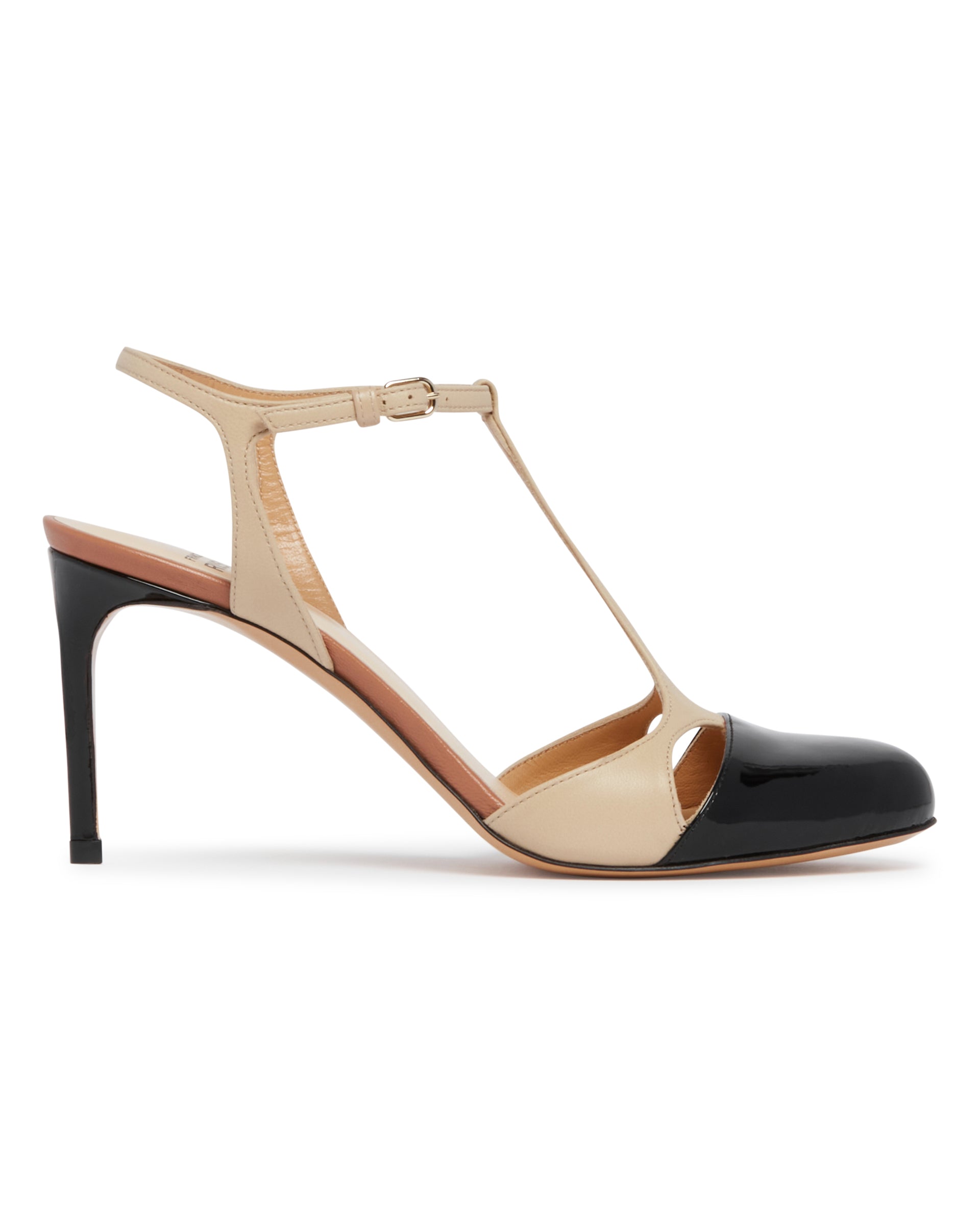 FRANCESCO RUSSO Pumps Con Punta A Contrasto Beige, view 2