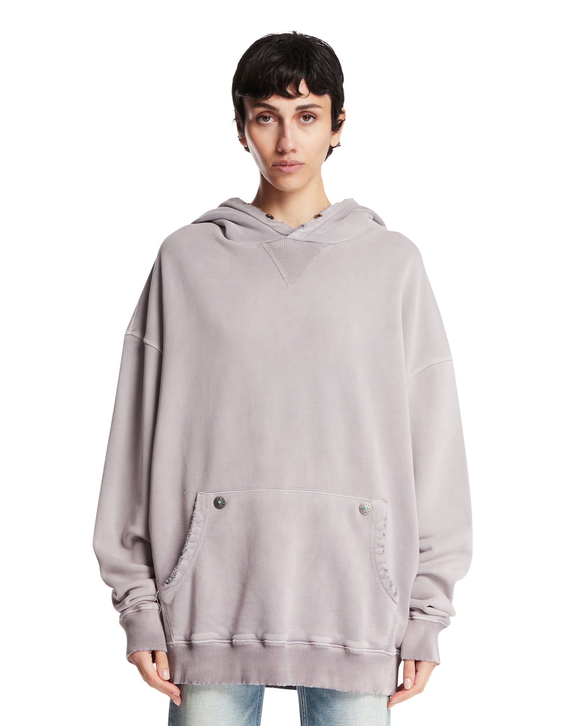 ANTIK DENIM Felpa Oversize In Cotone Beige