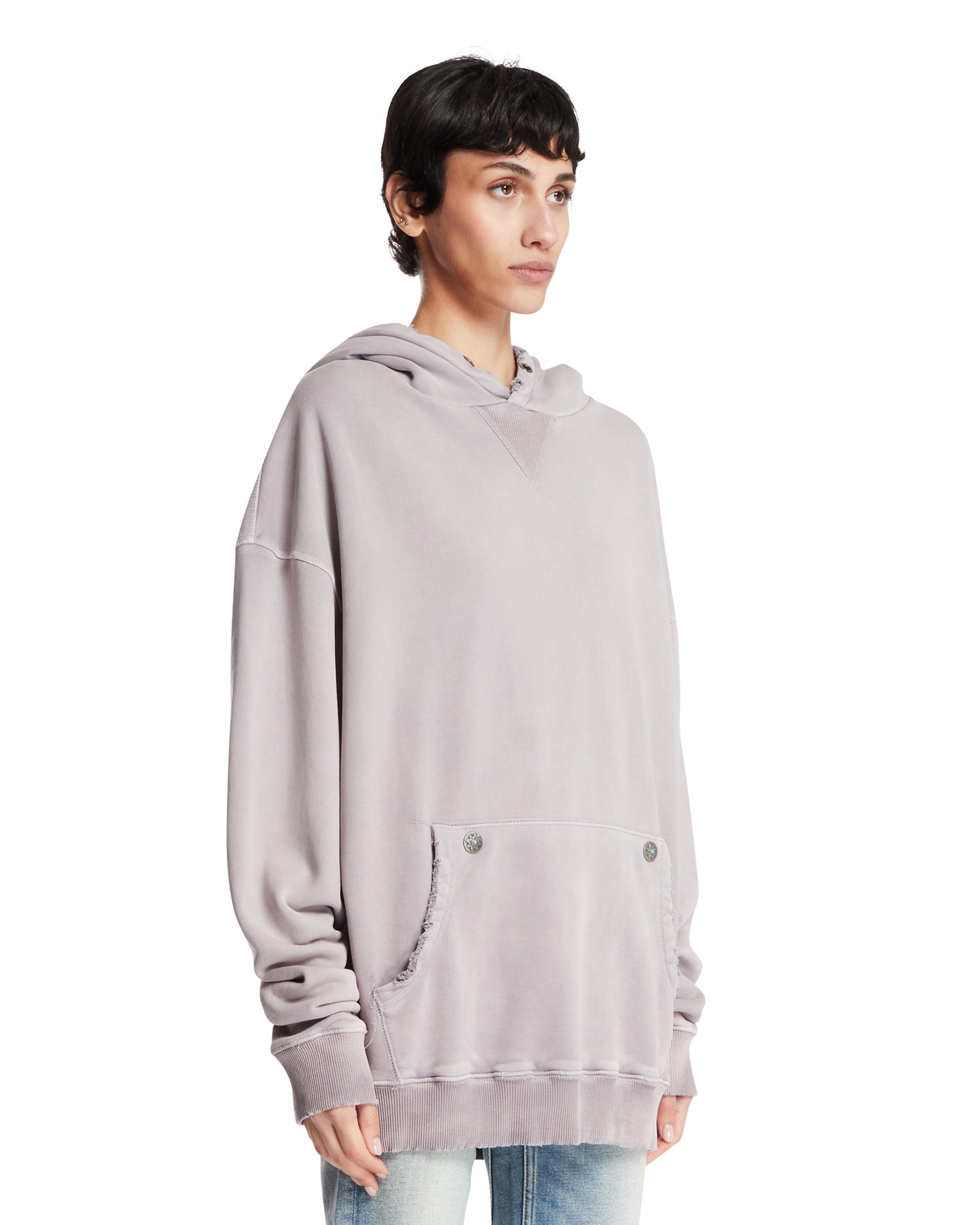 ANTIK DENIM Felpa Oversize In Cotone Beige, view 2