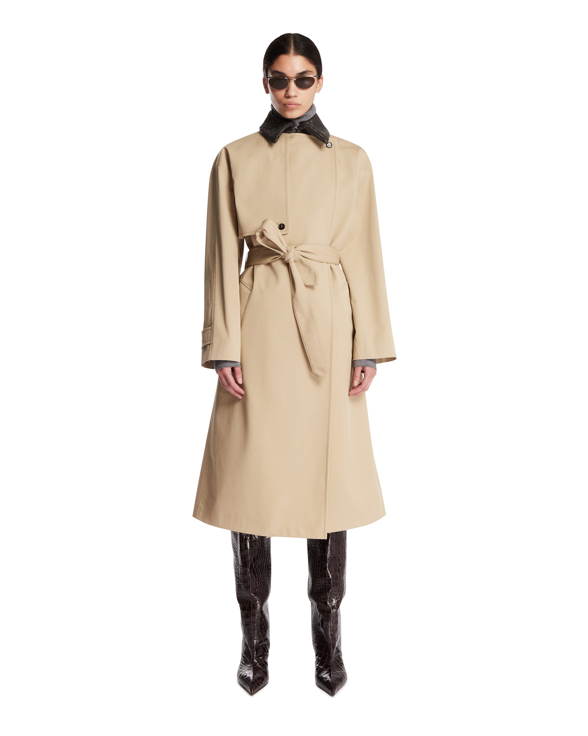 Bottega Veneta Trench In Cotone Beige