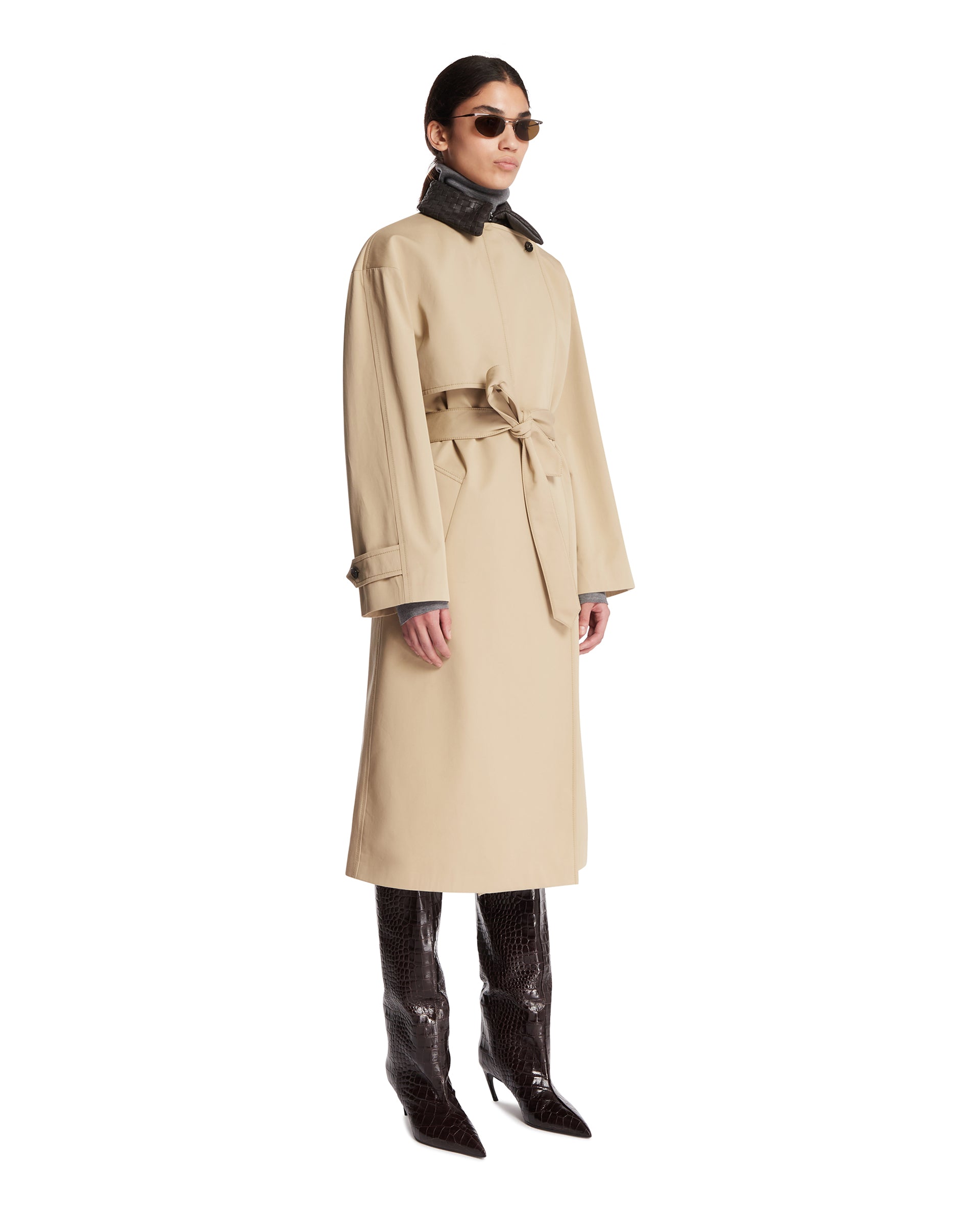 Bottega Veneta Trench In Cotone Beige, view 2