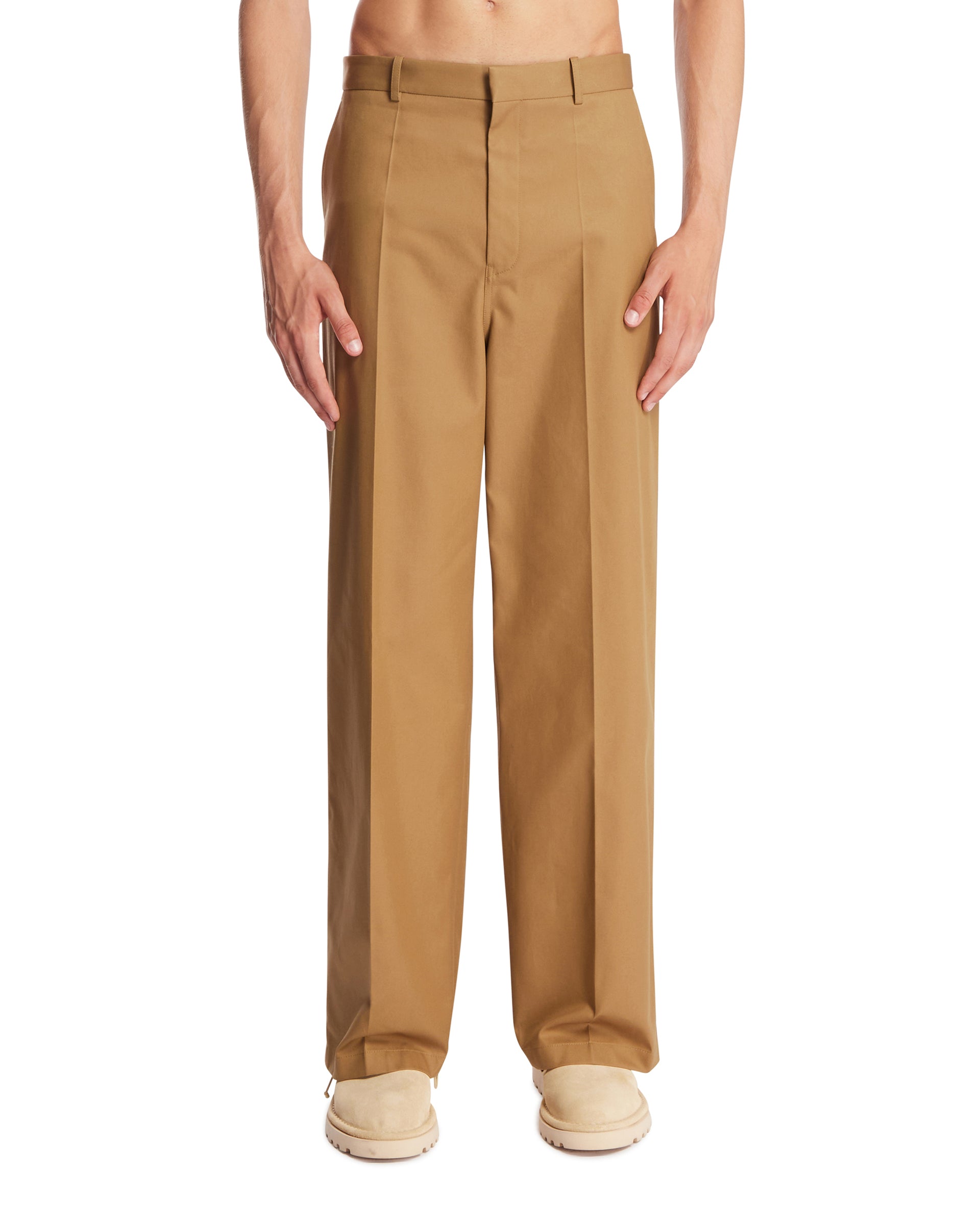 Jil Sander Pantaloni In Cotone Beige