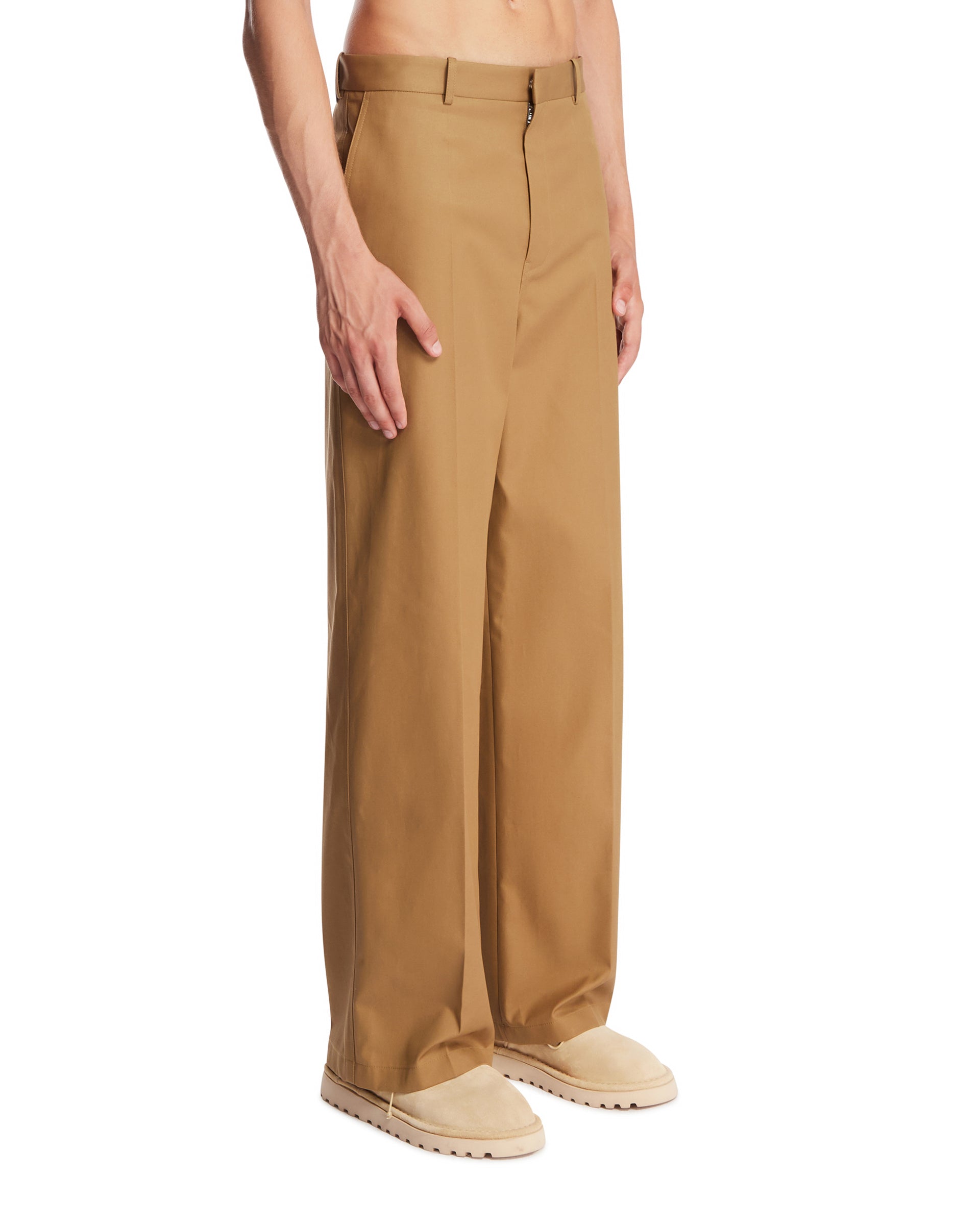 Jil Sander Pantaloni In Cotone Beige, view 2