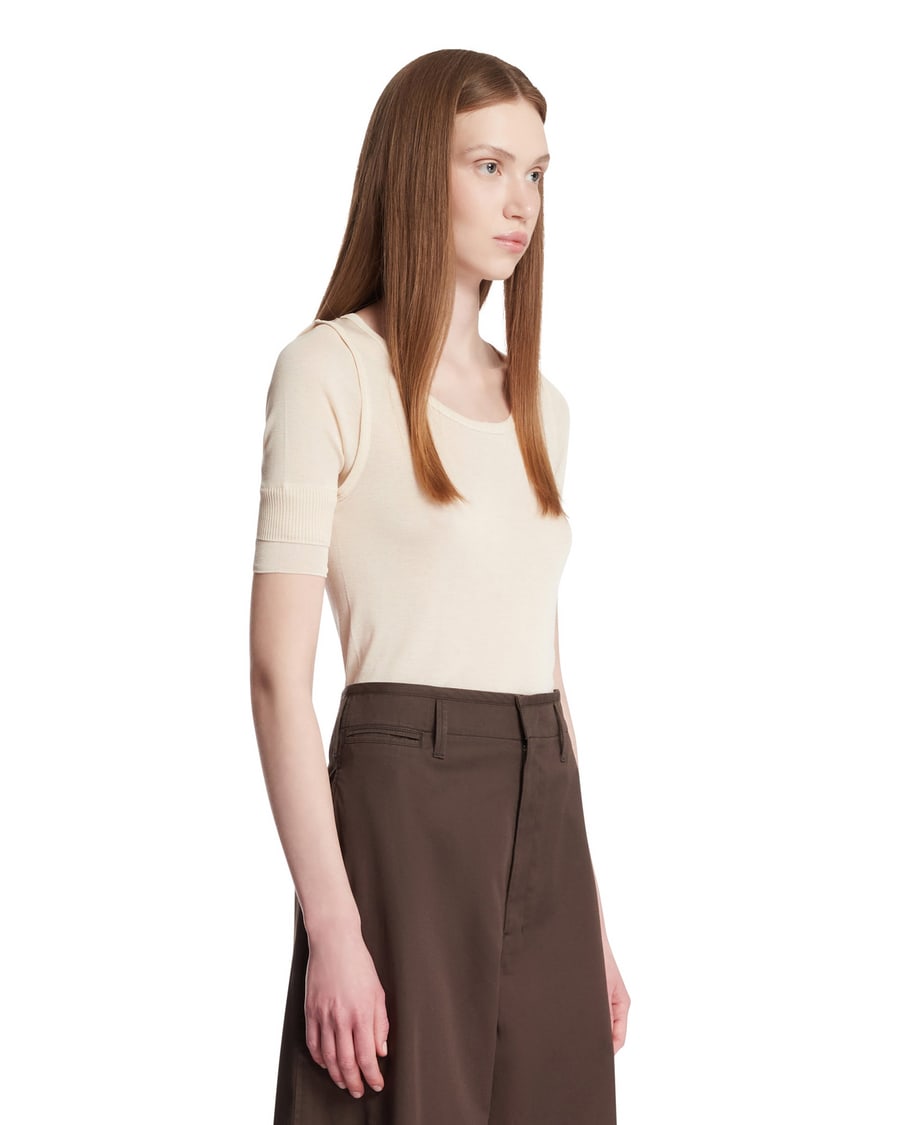 Lemaire Top Semitrasparente Beige, view 2