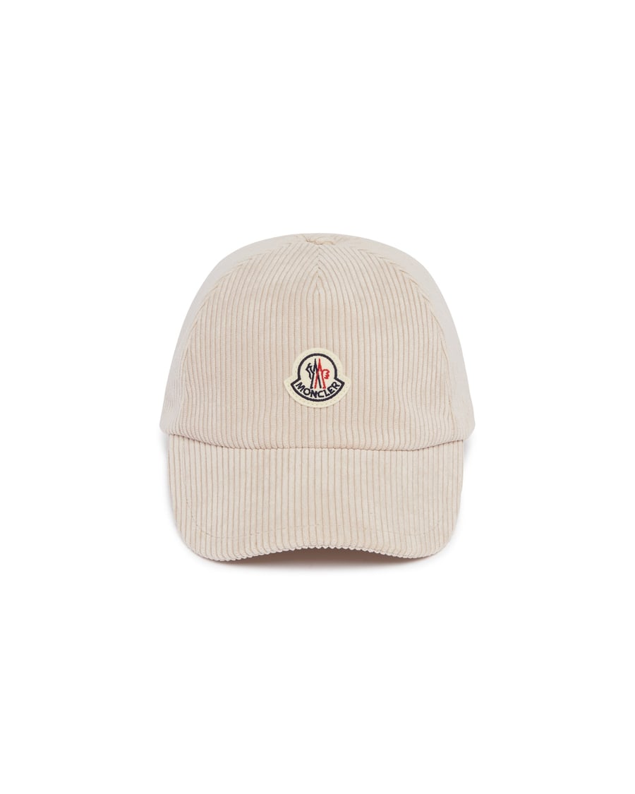 Moncler Cappellino Con Logo Beige, view 2