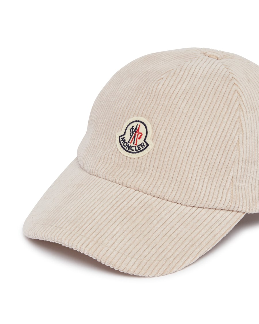 Moncler Cappellino Con Logo Beige, view 4