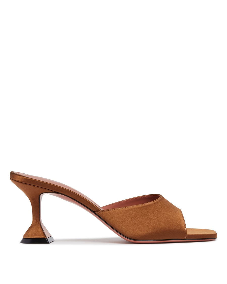 Amina Muaddi Mules Lupita In Raso Beige
